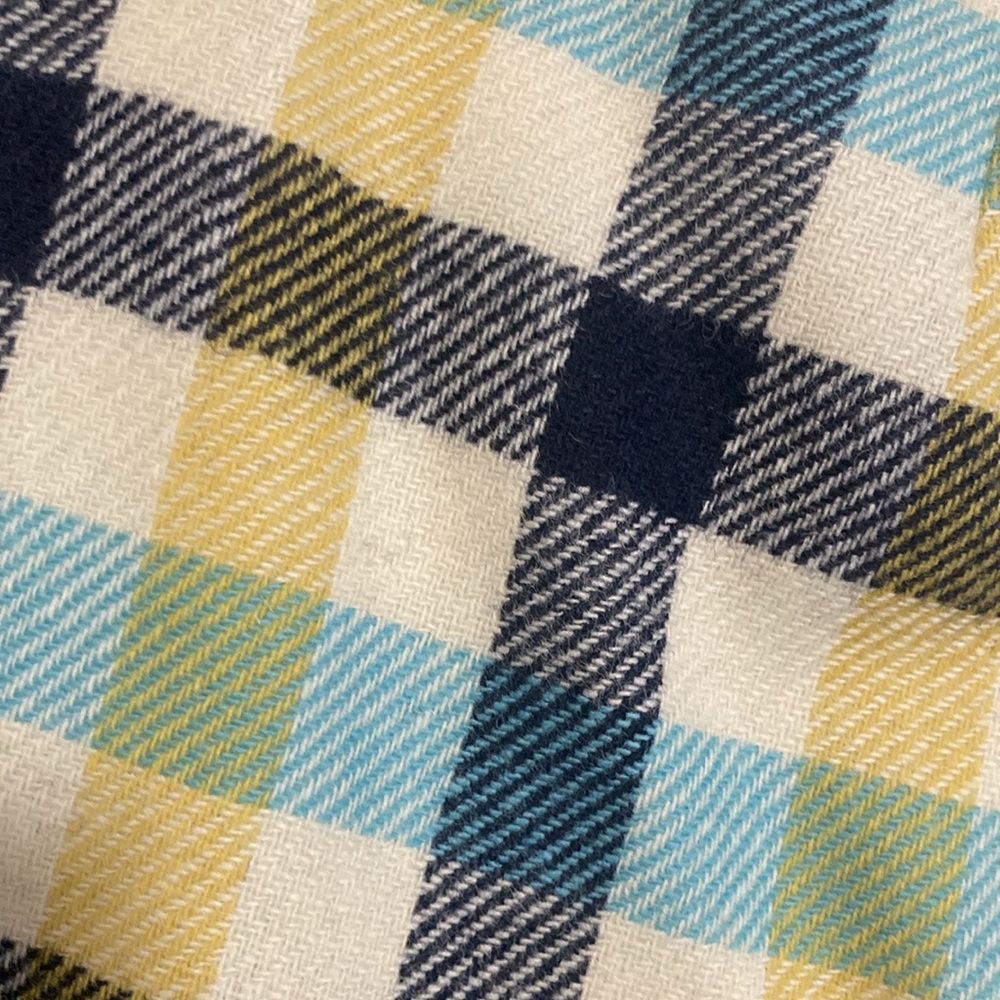 Womens Boden British Tweed Yellow Blue Plaid Skirt Size 12 - Picture 11 of 11